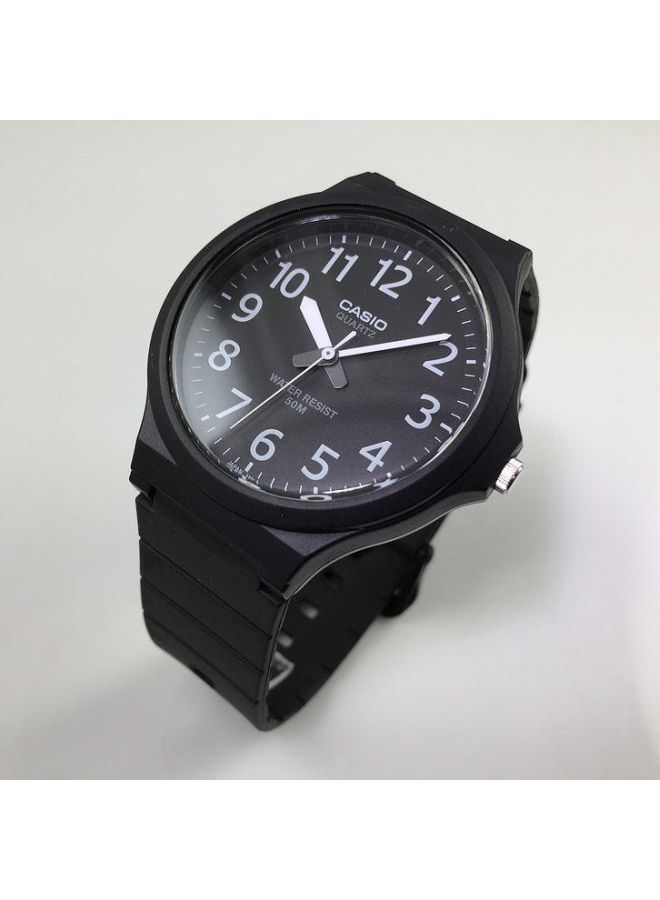 كاسيو ساعة يد بعقارب وسوار من الراتينج طراز MW240-1BV للرجال - Image 4