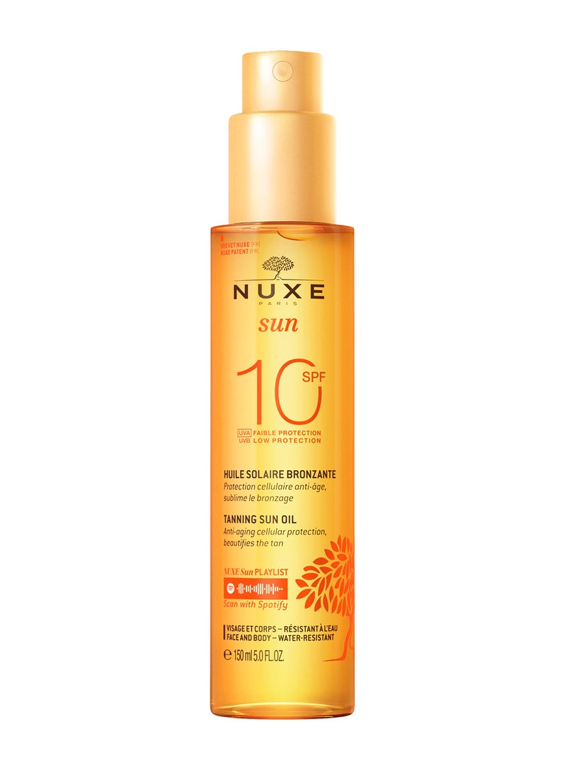NUXE Sun Tanning Oil Low Protection For Face And Body 150ml  - Image 1