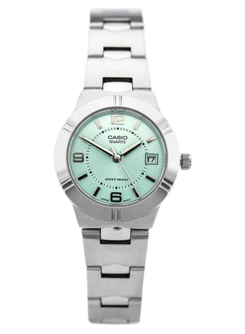 كاسيو ساعة يد بعقارب إنتيسر طراز LTP-1241D-3ADF - 25 مم - فضي للنساء - Image 1