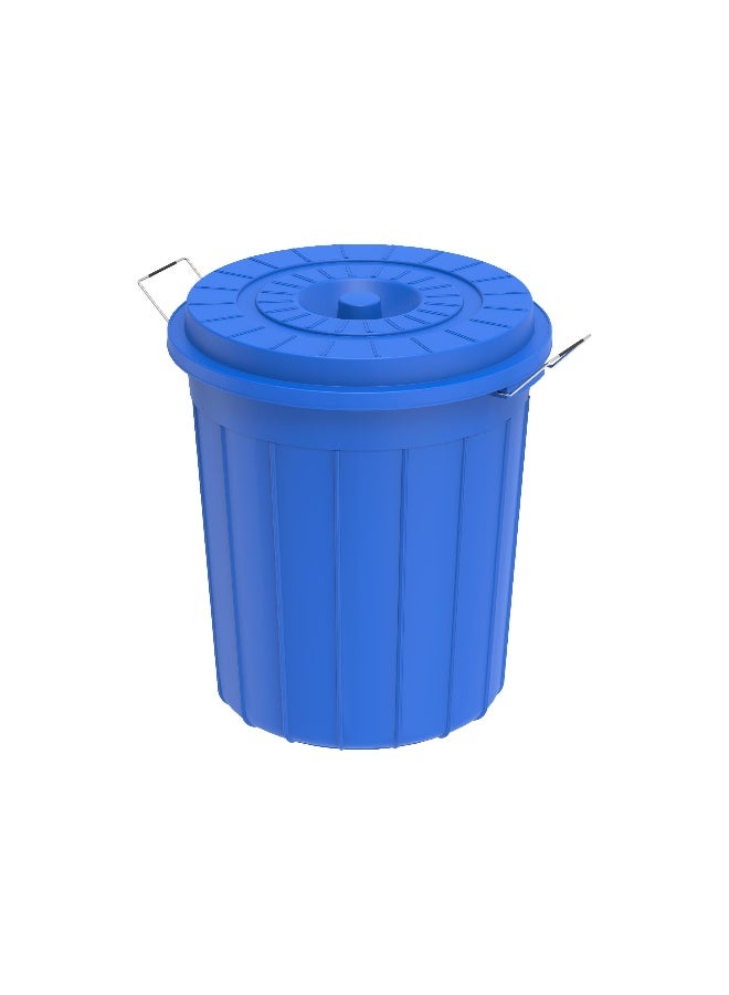 Cosmoplast Round Plastic Drum With Lid  54 x  65 cm Blue 30.0Liters 