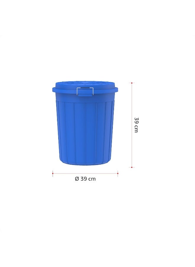 Cosmoplast - Multipurpose Plastic Drum 30L With Lid For Cleaning, Storage, And Waste Disposal Blue 30.0Liters - Image 1