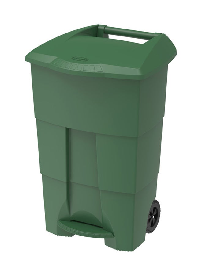 Cosmoplast - Step-On Waste Bin With Pedal And Wheels Grey 100.0Liters - Image 1