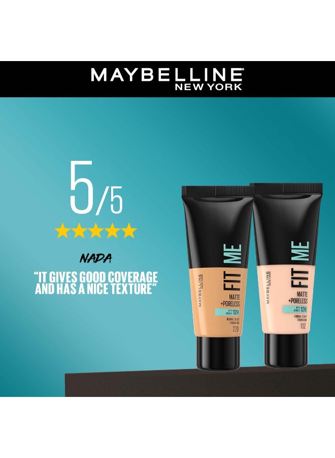 MAYBELLINE NEW YORK - Maybelline New York Fit Me Matte + Poreless – 105 Natural Ivory - Image 1
