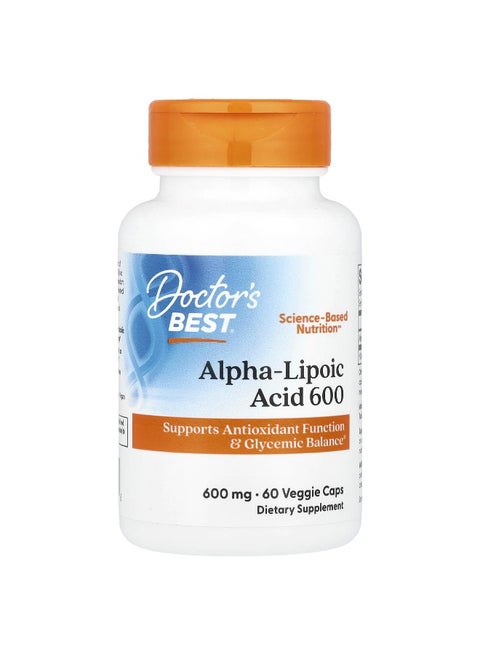 Alpha-Lipoic Acid - 600 mg, 60 Veggie Caps Packaging May Vary