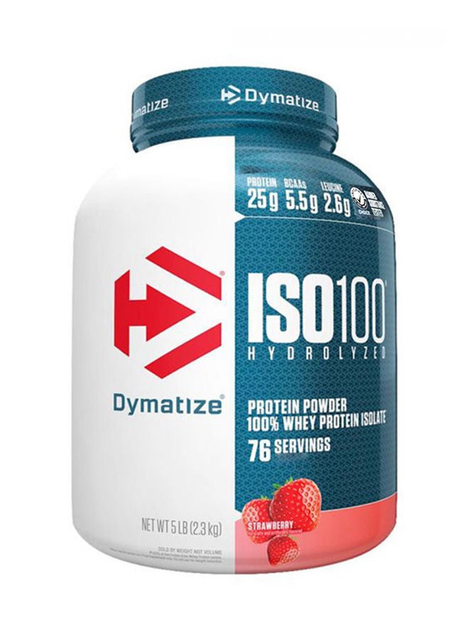 Dymatize - Strawberry ISO 100 Hydrolyzed Protein Powder 2.3KG - Image 1