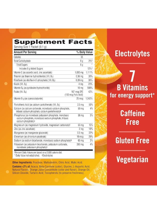 Emergen-C Vitamin C Super Orange 1 000 Mg 30 Packets Each 0.32 Oz 9.1 G  - Image 2