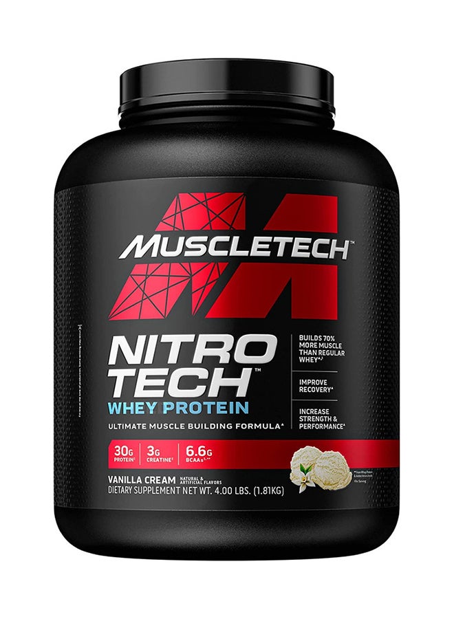 MuscleTech Nitro Tech Whey Protein Vanilla Cream 4Lb - Image 1
