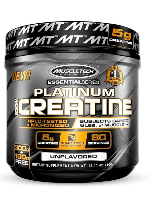 Platinum 100% Creatine 80 servings unflavored 400 G