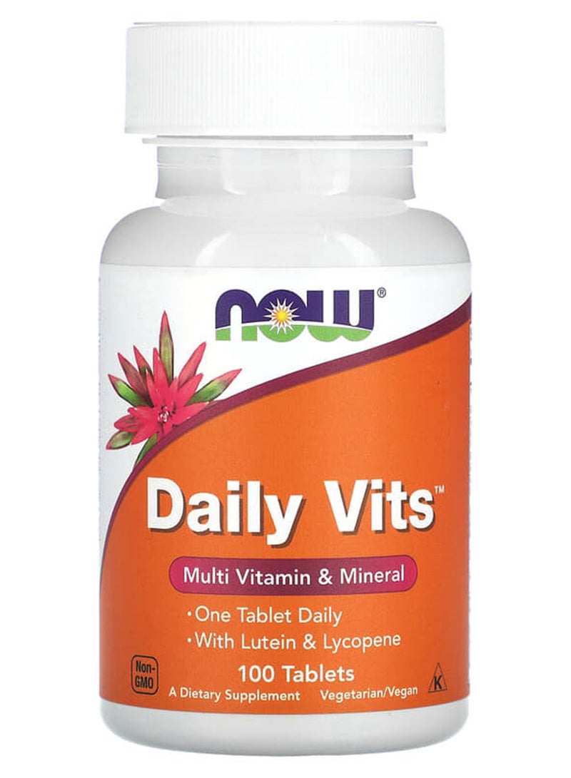 Now Foods - Daily Vits Multi Vitamins And Mineral - 100 Tablets - Image 1