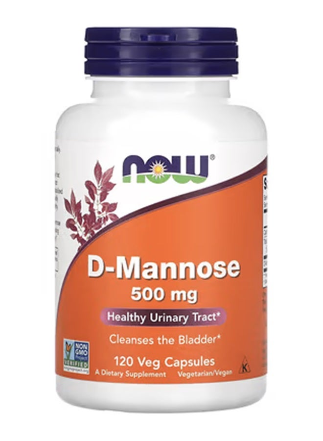 Now Foods D-Mannose - 120 Capsules 500 Mg  - Image 1