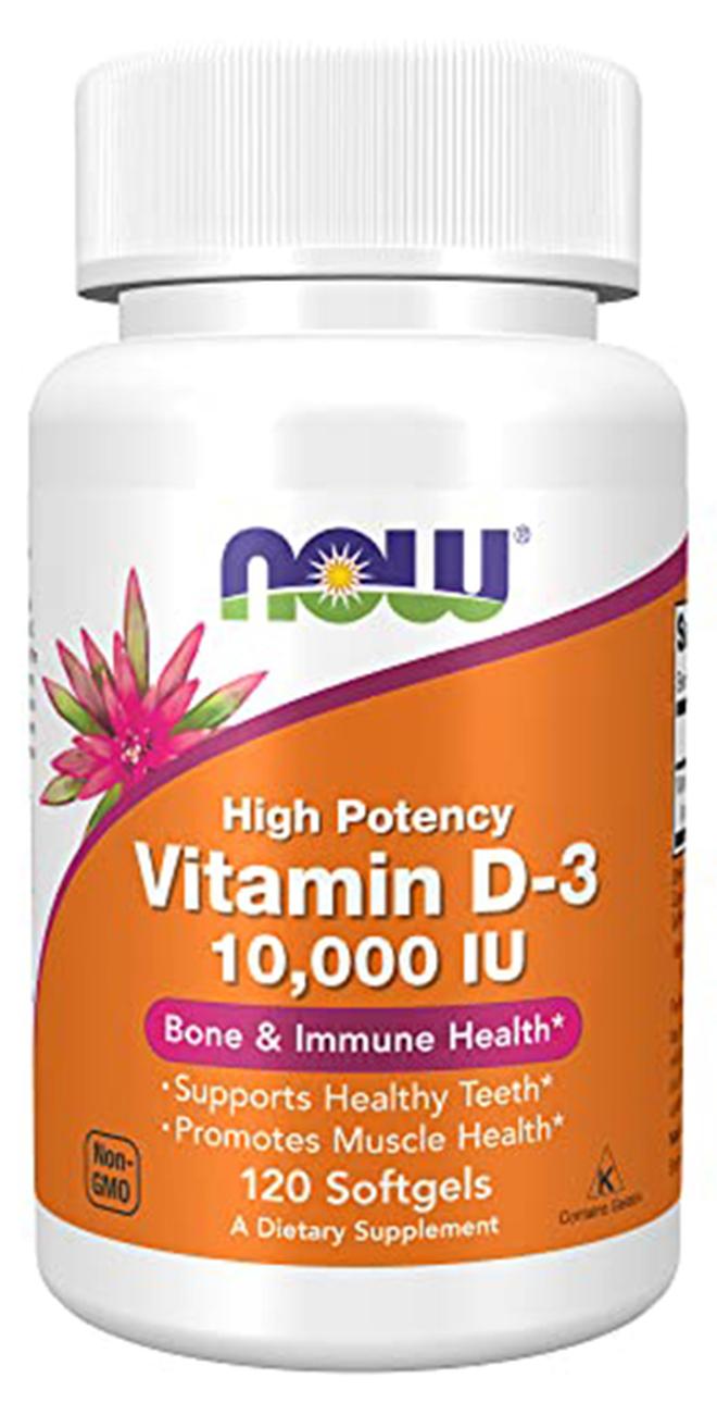 Now Foods High Potency Vitamin D-3 10000 IU - 120 Softgels - Image 1