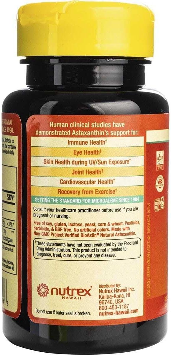 Nutrex Hawaii BioAstin Astaxanthin - 50 Capsules - Image 3