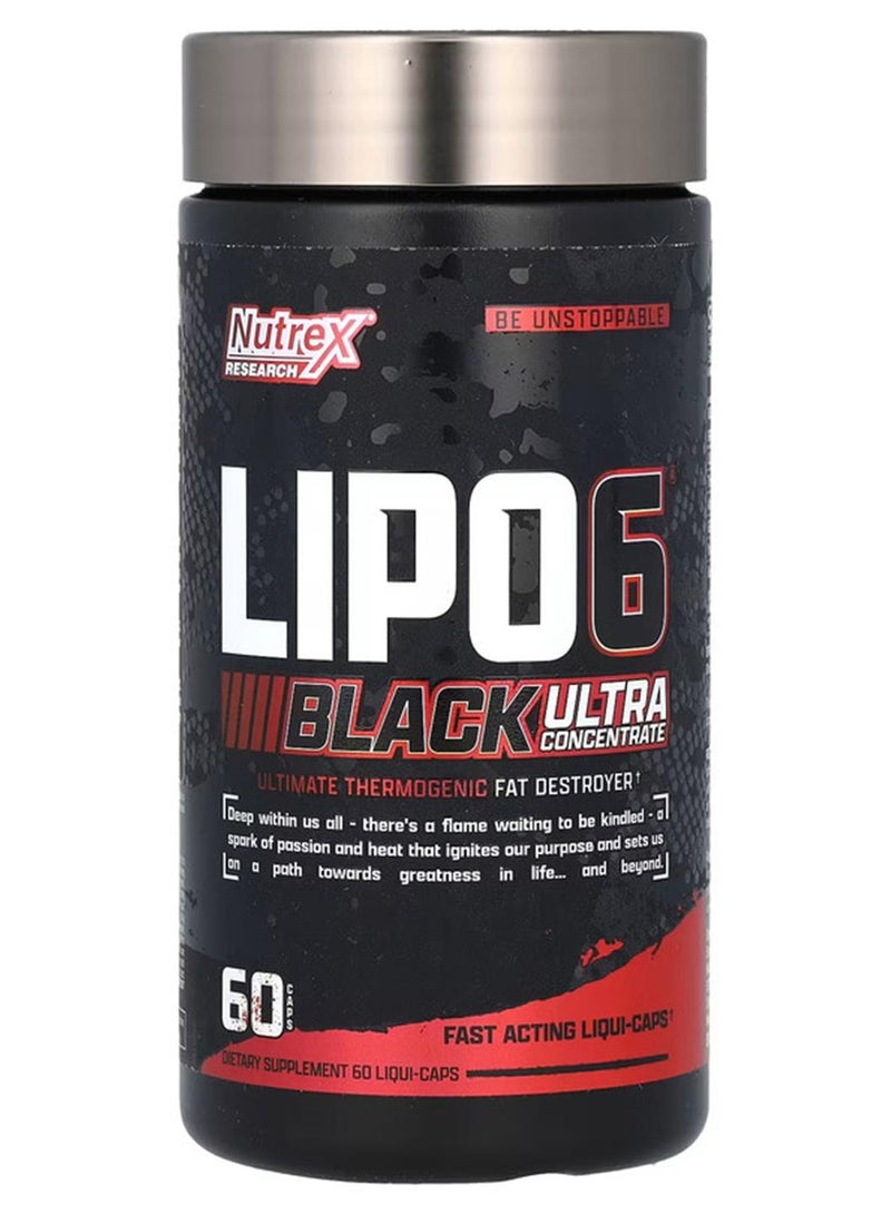 Nutrex Research Ultra Concentration Lipo 6 Black Supplement 60  Capsules - Image 1