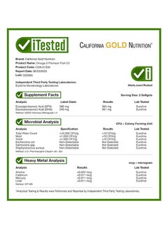 California Gold Nutrition Omega-3 With Premium Fish Oil - 100 Softgels  - Image 4