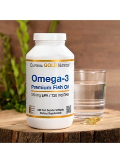 California Gold Nutrition Omega-3 With Premium Fish Oil - 100 Softgels  - Image 5