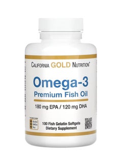 California Gold Nutrition Omega-3 With Premium Fish Oil - 100 Softgels  - Image 1
