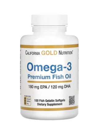 Omega-3 With Premium Fish Oil - 100 Softgels - pnsku/N19666730A/45/_/1696308014/43ba8c14-d618-41ec-9bd4-228e889831bb