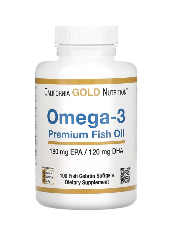 California Gold Nutrition Omega-3 With Premium Fish Oil - 100 Softgels  - Image 1