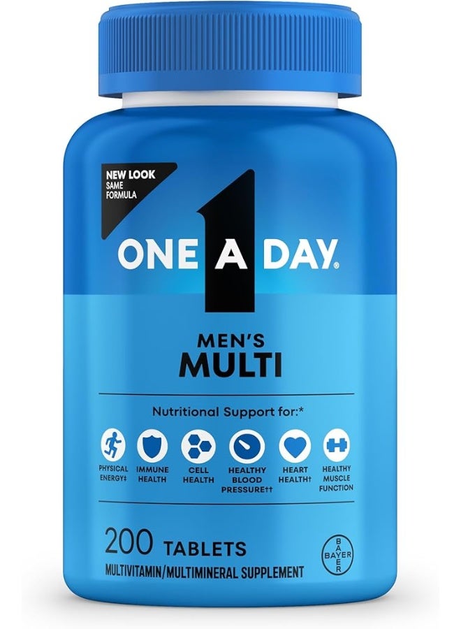 ONE A DAY Multivitamin And Multimineral Supplement For Men's - 200 Tablets Packaging may vary - Image 1