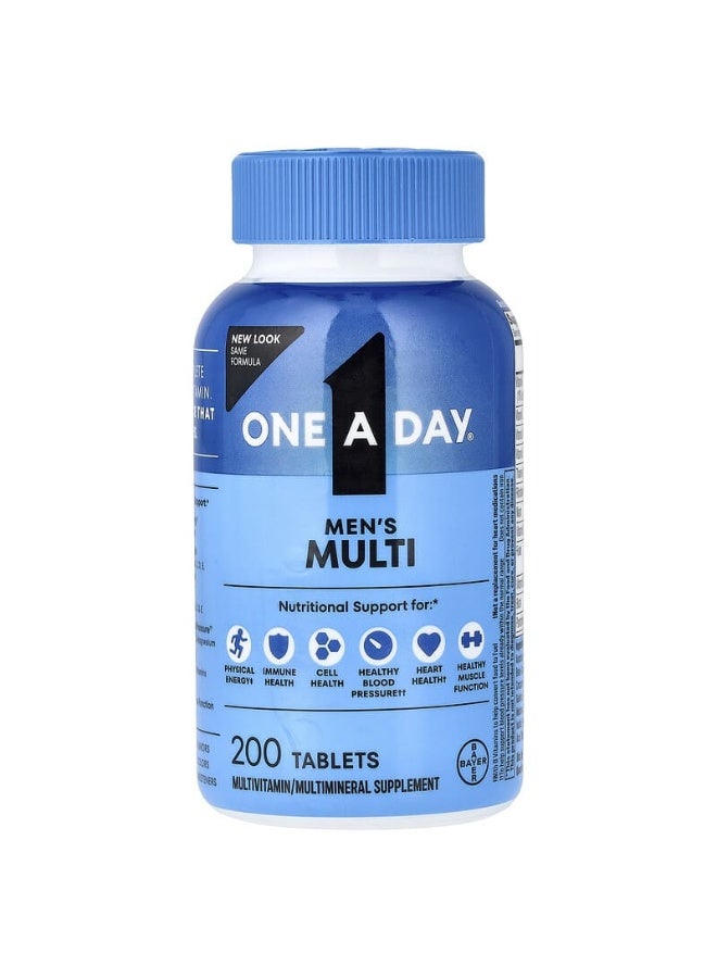 ONE A DAY Men's Multi, Multivitamin And Multimineral Supplement For Men's - 200 Tablets Packaging may vary - Image 1