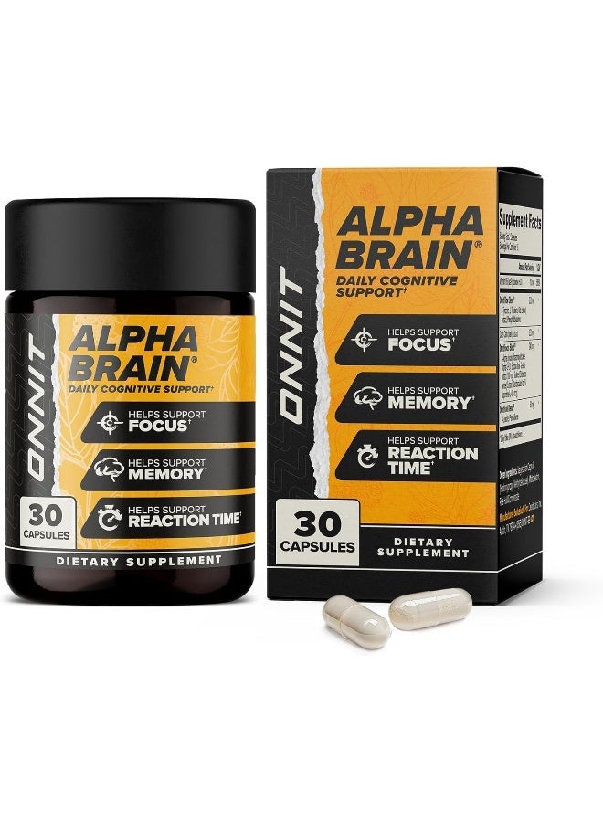Onnit Alpha Brain Booster Supplement, 30 Capsules Packaging May Vary - Image 1