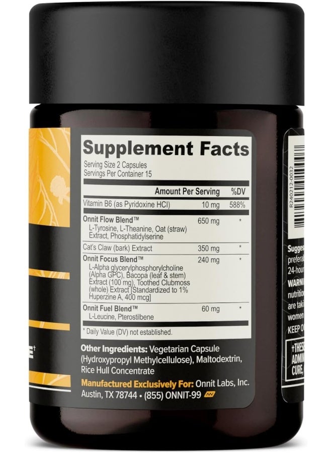 Onnit Alpha Brain Booster Supplement, 30 Capsules Packaging May Vary - Image 2