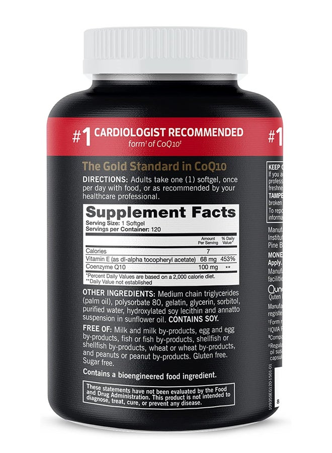 Qunol CoQ10 3X Better Absorption 100mg - 120 Softgels - Image 3