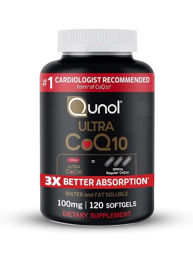 Qunol CoQ10 3X Better Absorption 100mg - 120 Softgels - Image 1