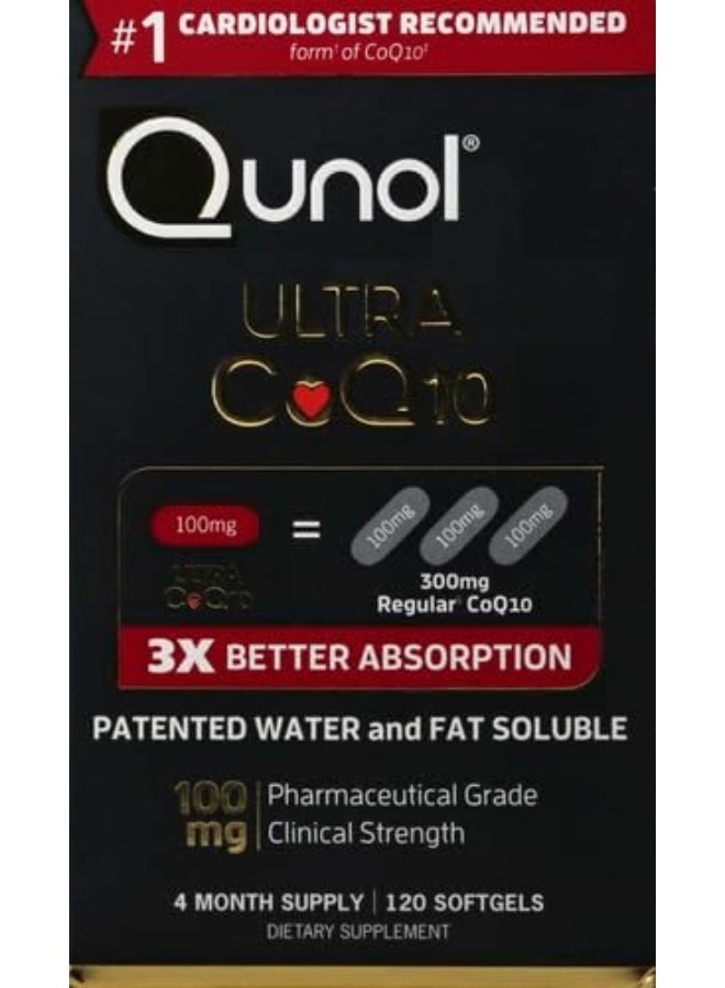 Qunol CoQ10 3X Better Absorption 100mg - 120 Softgels - Image 2