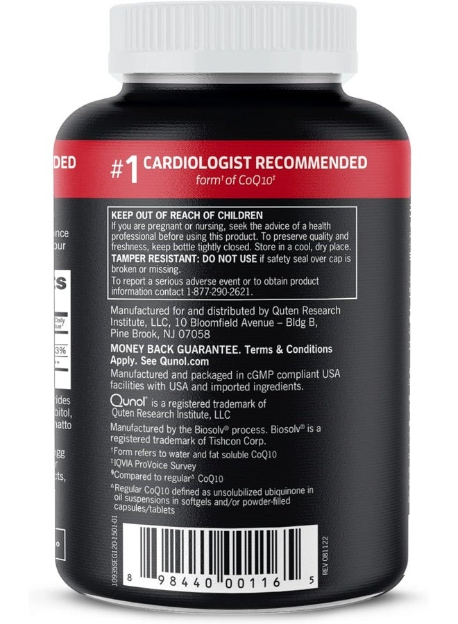 Qunol CoQ10 3X Better Absorption 100mg - 120 Softgels - Image 4