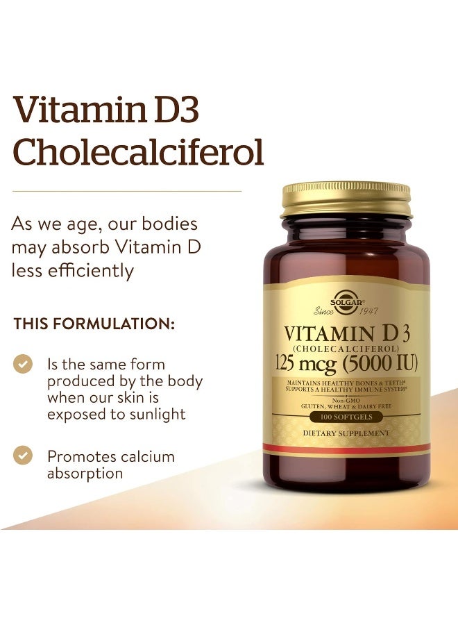 Solgar Vitamin D3 5000 Iu 100 Capsules - Image 3