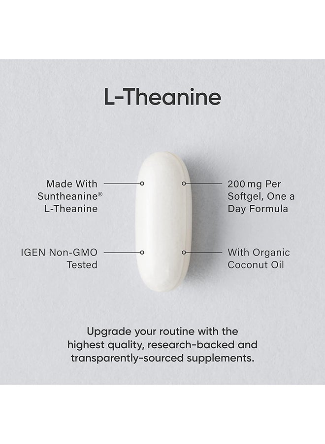SPORTS RESEARCH L-Theanine For Focus and Relaxation Relief Unflavored - 60 Softgels - Image 5