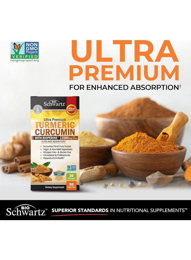 Schwartz Turmeric Curcumin With Bioperine- 90 Capsules - Image 4