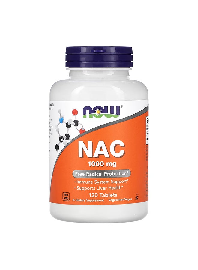 Now Foods NAC 1000 mg - 120 Tablets - Image 1