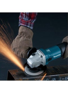 Makita Angle Grinder Machine, 4inch (100mm), Slide Switch, 1400W, 2.3kg Green/Red/Silver  - Image 5