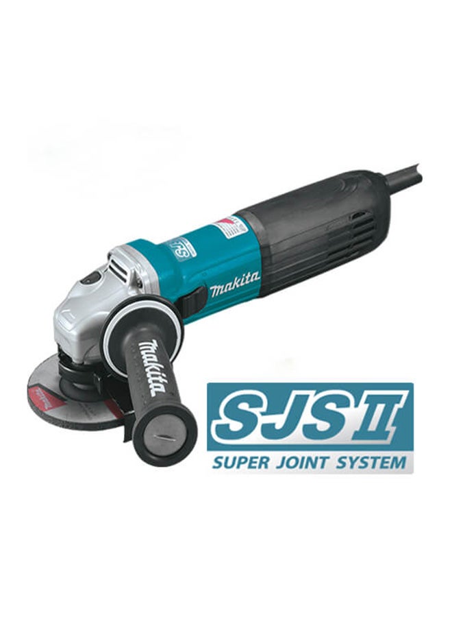 Makita - Angle Grinder Machine, 4inch (100mm), Slide Switch, 1400W, 2.3kg Green/Red/Silver - Image 1