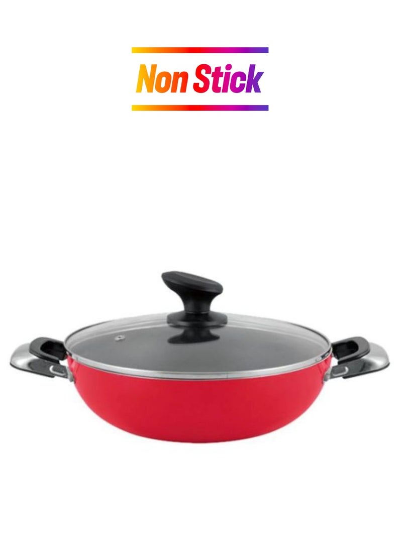 Falpro - Double Handle Non-Stick Wok Pan Red 26cm - Image 1