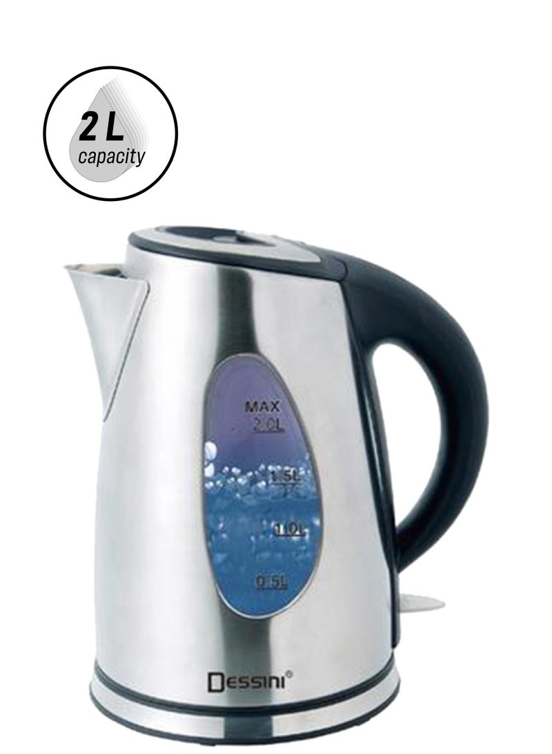 ديسيني غلاية كهربائية 2 L DEK666 أسود/ فضي - Image 1