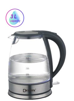 Electric Kettle 3 L DEK222 Clear/Silver/Black