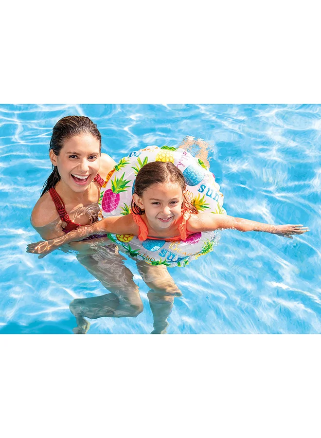 INTEX Lively Print Inflatable Swim Rings 3+ Years 51cm  - Assortment Style may vary 51cm