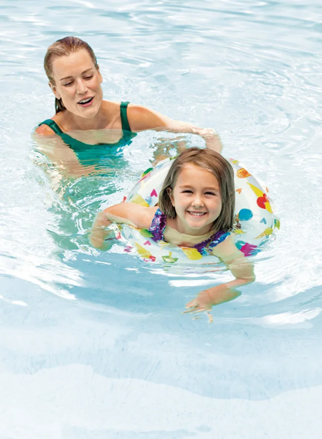 INTEX Lively Print Inflatable Swim Rings 3+ Years 51cm  - Assortment Style may vary 51cm