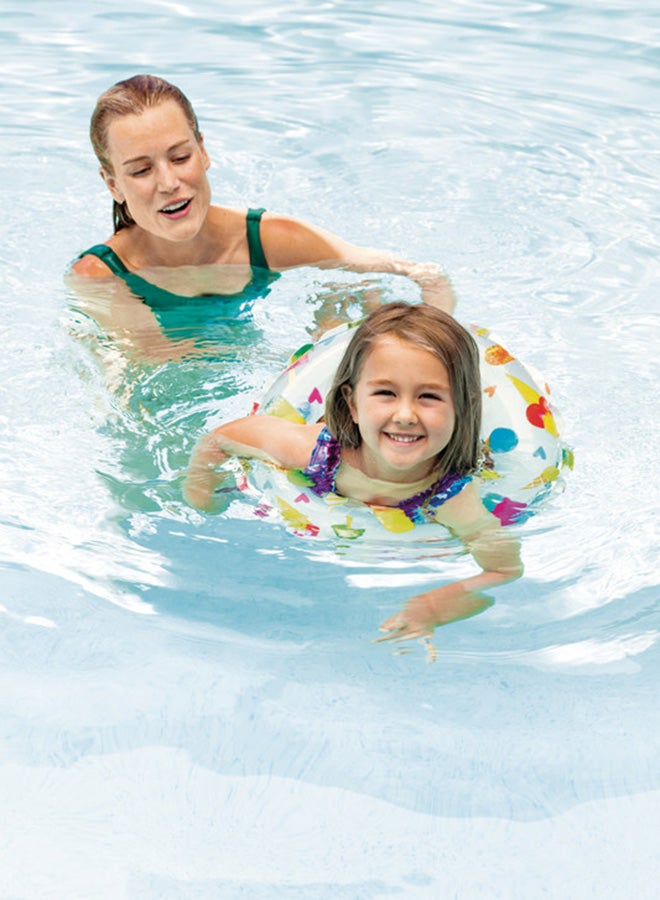 INTEX - Lively Print Inflatable Swim Rings 3+ Years 51cm  - Assortment Style may vary 51cm - Image 1