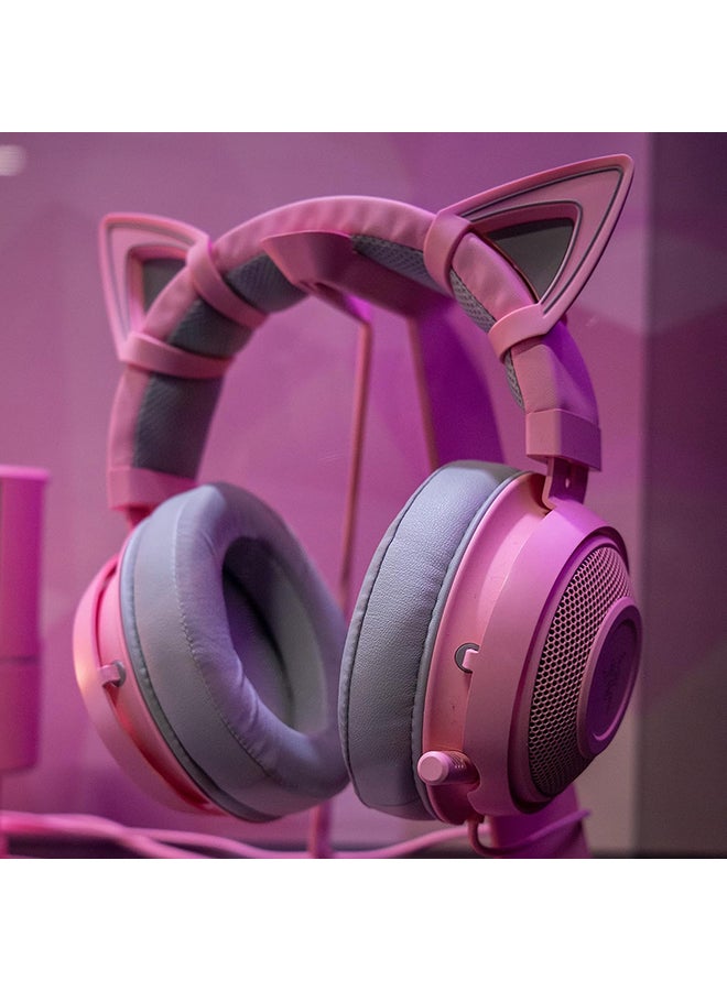 RAZER Kitty Ears For Kraken Headsets: Compatible With Kraken 2019, Kraken TE Headsets  Adjustable Straps, Water Resistant Construction - Quartz Pink  - Image 4