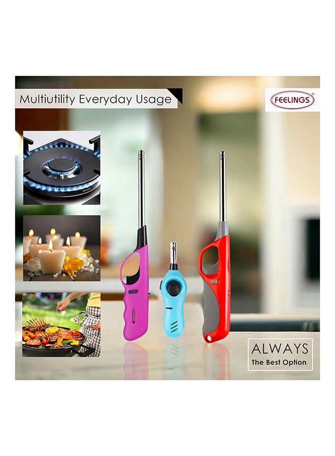 Feelings 3-Piece Gas Lighter Set Assorted Color - Image 3