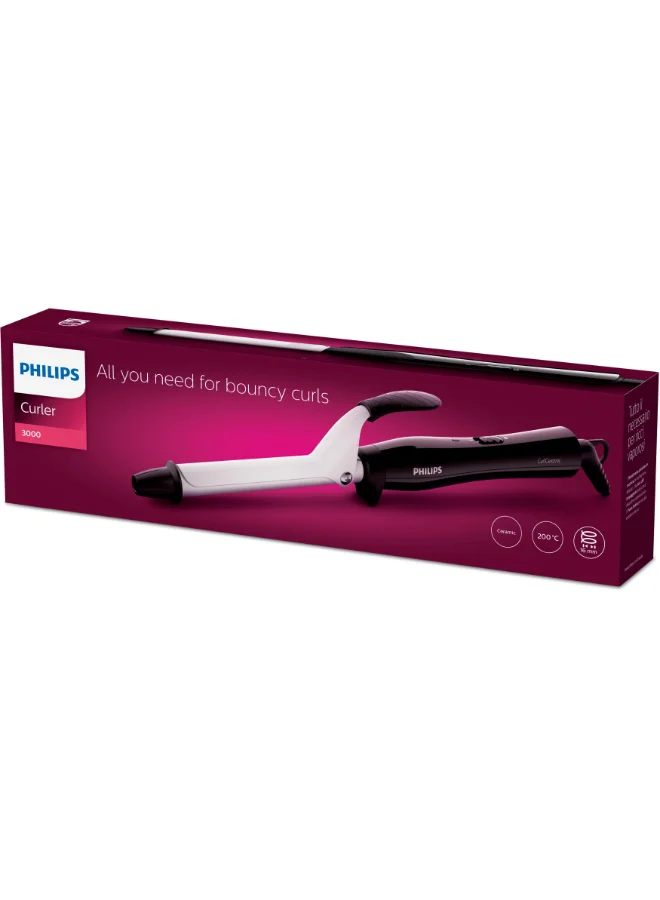 فيليبس StyleCare Essential Curler BHB862/03 for Bouncy Curls, 2 Years Guarantee Black/ White