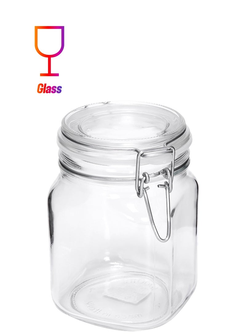Borgonovo Primizie Glass Food Jar Clear 1Liters  - Image 1