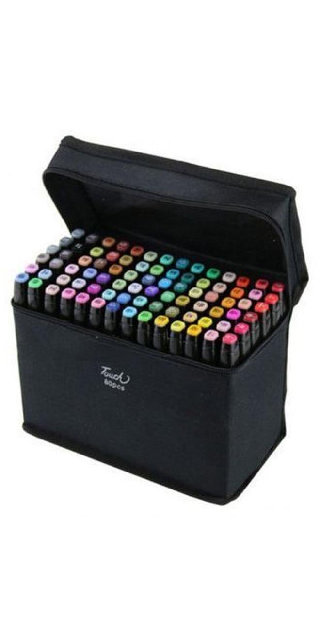 80-Piece Twin Side Marker Pens Set W060015 Multicolour - Image 1