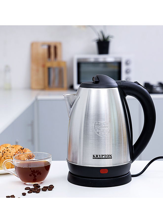 KRYPTON Stainless Steel Electric Kettle with 360-Degree Rotation Base, Auto Safety Off, Perfect for Boiling Water, Milk & Tea, Protection from Overheating and Dry Boil 1.8 L 1500 W 1500 KNK6009B Silver - Image 2