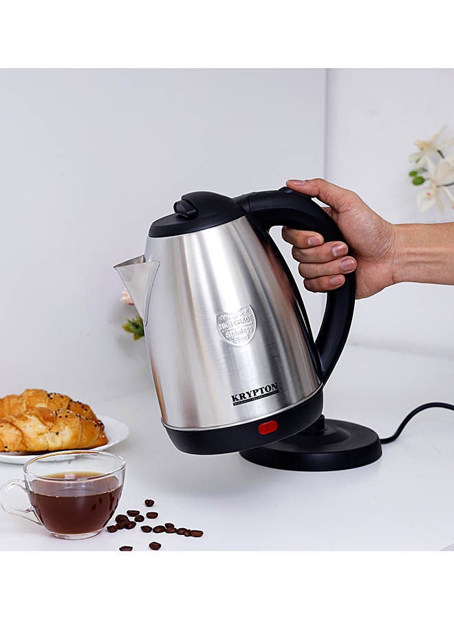 KRYPTON Stainless Steel Electric Kettle with 360-Degree Rotation Base, Auto Safety Off, Perfect for Boiling Water, Milk & Tea, Protection from Overheating and Dry Boil 1.8 L 1500 W 1500 KNK6009B Silver - Image 3