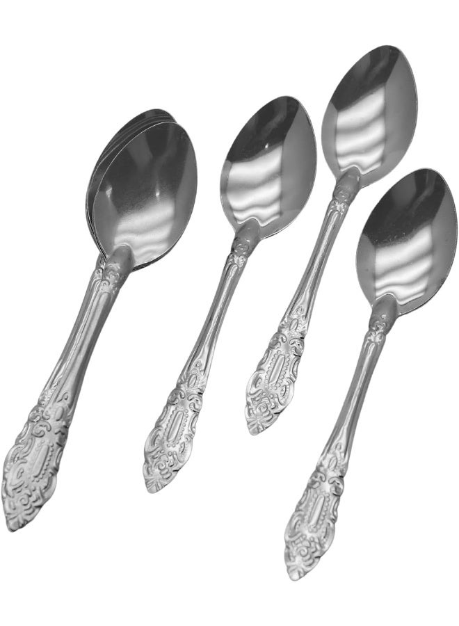 راج طقم ملاعق صغيرة - 12 قطعة فضي - Image 1